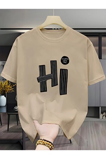 WOODROFFE Ανδρικό μπλουζάκι με στάμπα HI New Season Oversize Casual