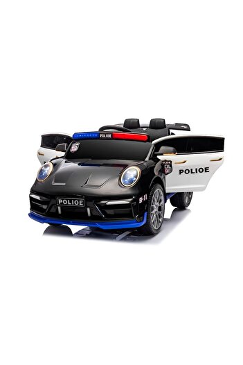 rexa Electric Ride-On Car for Kids – Black | 12V Battery, LED Lights, Music & Remote Control