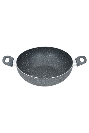 Alsaif Gallery Rocky Granite Frying Pan from Saif Gallery, 24 cm - Black