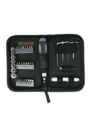 Bosch 38-Piece Drill and Screwdriver Bit Set with Ergonomic Handles