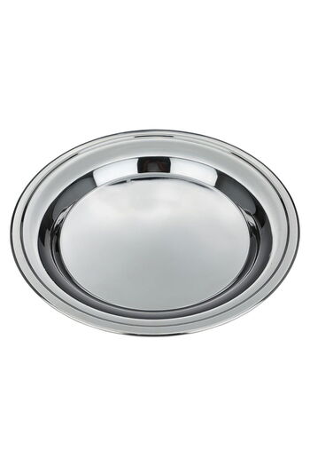 Alsaif Gallery Steel Tray Alsaif Gallery, 30 cm, Round - Silver
