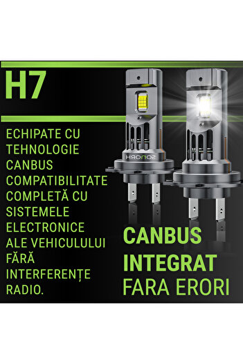 SONORH Set of 2 H7 LED Bulbs, 120W, Canbus, 12000LM, 6500K, Fan, Plug&Play, 30000 Hours, IP68, SONORH®