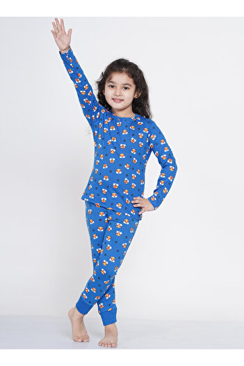 LAUREN SMITH Girl's Pajama Set Long Sleeve Top with pants 2 Piece Printed Sleepwear