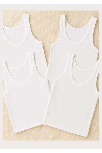 Loule Men's Clothing Modal & Cotton 4 Pieces Undershirt Ll.Il11.Ke004.001