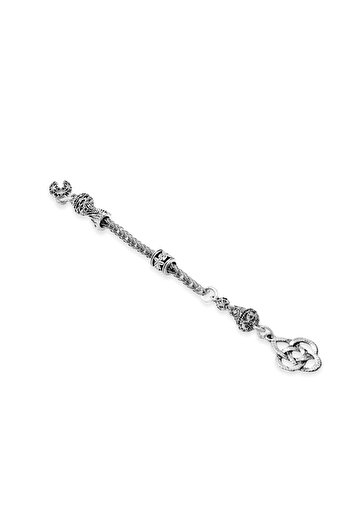 Tesbihane Kazaziye Themed Foxtail Chain Single Cam Tarnish-Free Metal Tassel