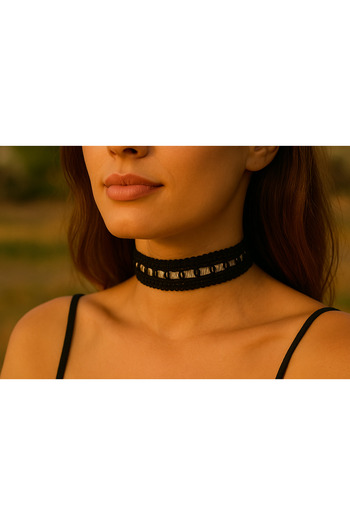 SYAZE Black Chain Detailed Choker