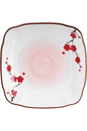 Alsaif Gallery Porcelain Dessert Plate Alsaif Gallery, 13.97 cm - White Brown