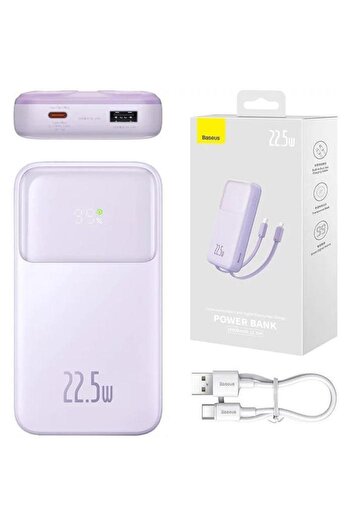 Baseus Baseus Comet external battery, 10000mAh, 22.5W, 1xUSB, 1xUSB-C, USB-C cable + Lightning cable