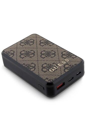 Guess External battery Guess, 10000mAh, 18W, QC, 1xUSB, 1xUSB-C, 1xMicroUSB, Battery indicator (Brown)