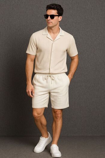 Pablomoda Bürümcük Fabric Summer Lycra Short Sleeve Shirt Shorts Set
