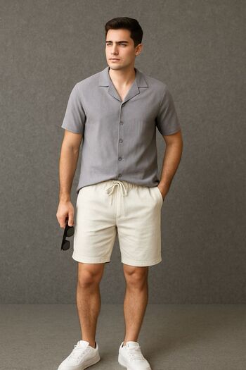 Pablomoda Bürümcük Fabric Summer Lycra Short Sleeve Shirt Shorts Set