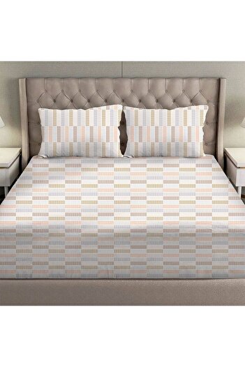 Danube Home Albany Single Bed Fitted Sheet Set 120X200+30 Cm/50X75+15 Cm Rattan Beige | 80 Cotton; 20 Lyocell
