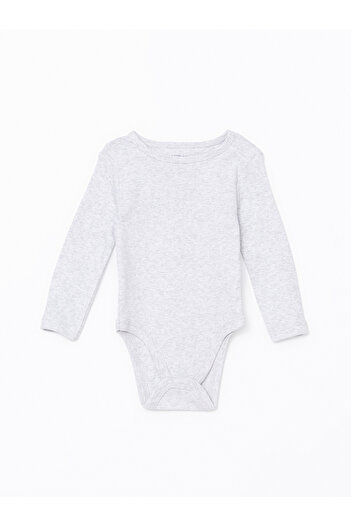 LC Waikiki Crew Neck Long Sleeve Baby Boy Snap Fastener Bodysuit 3-Piece