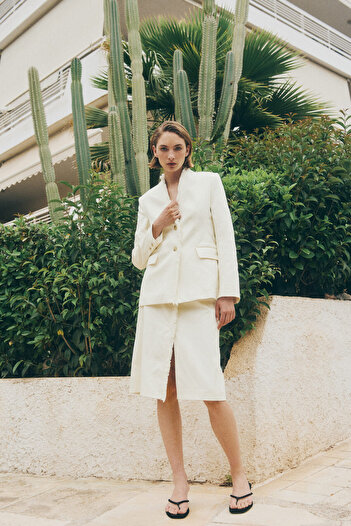 H&M Saçaklı Blazer