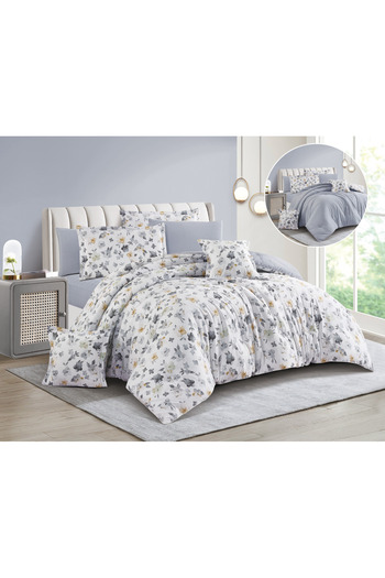 Levore Livori 8-piece comforter set, 100% cotton, soft, double-sided, heavy filling