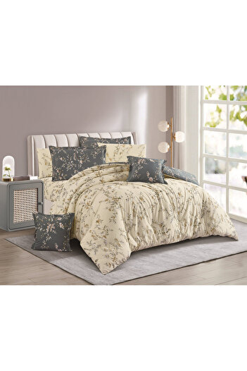 Levore Livori 8-piece comforter set, 100% cotton, soft, double-sided, heavy filling