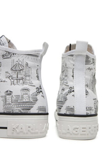 Karl Lagerfeld Women's Sneakers white KARL LAGERFELD-KL60455 911 WHITE CANVAS