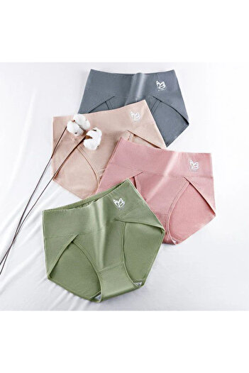 Generic Comfy Cotton Blends Normal Fit Elastic Closure Stylish Women's Underwear - Skin