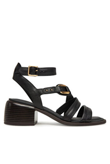CLARKS Women's Sandals black CLARKS-26181243 BLACK LEATHER