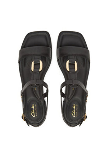 CLARKS Women's Sandals black CLARKS-26181240 BLACK LEATHER