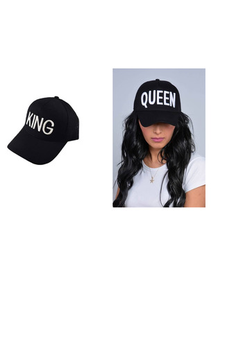 Zirve Quen and King Combination Matching Hat Kasket (2 in One)