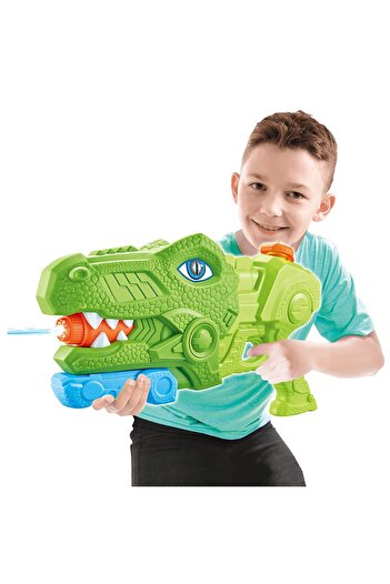 Flippy Water Toy for Kids, Tank, For Pool/Beach, Flippy, 6 years+, Tyrannosaurus, 3 Nozzles, Green, 1440ML