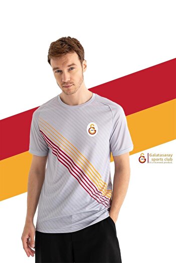 Galatasaray Original Licensed Match Day Gray T-Shirt + Tip Pen Set Stored in Wooden Box