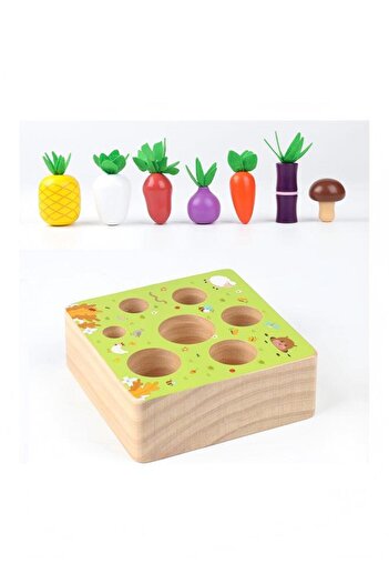 Generic Children's Wooden Toys Fruits And Vegetables Harvest Games Harvest Toys Montessori Toys