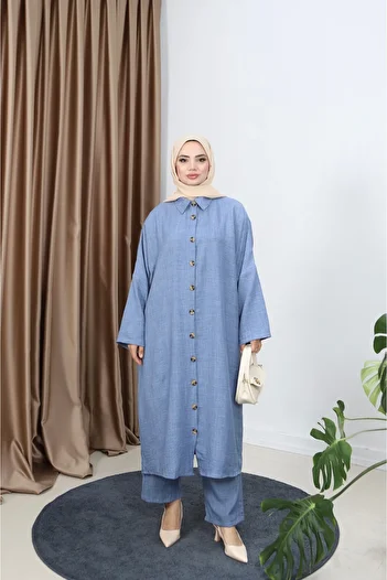 NİSUM MODA Magnolia Linen Blend Suit