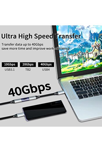 Choice 1Pcs USB4.0 Thunderbolt3 40Gbps Type C Female to Type C Female Coupler Adapter For Super Fast Charge