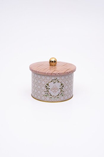 EVLE Rosy Patterned Food Storage Container - Metal Storage Container 14 Cm X 10 Cm Er141-u7