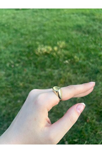 Glowy&Co. Nova Gold Düz Yüzey Kararmaz Altın Rengi Çelik Yüzük – Unisex