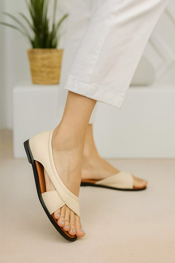 StWenn Cross Strap Women's Sandals Daily Stylish Use and Beach Sandals