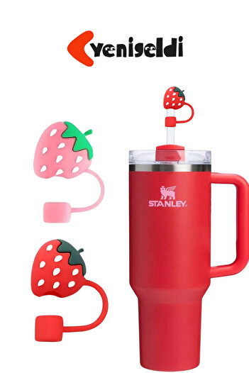 Yenigeldi 2Pcs 10mm (Red & Pink) Strawberry Pipette Cap