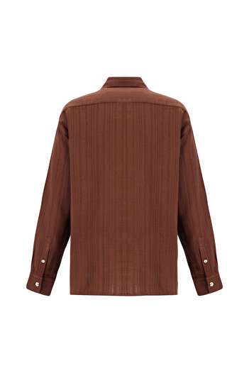 Abdullah Kiğılı Long Sleeve Oversize Muslin Cotton Linen Shirt