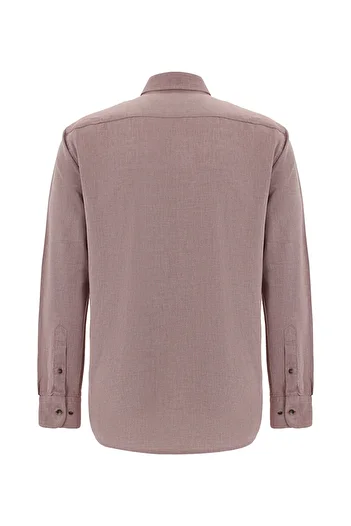 Abdullah Kiğılı Long Sleeve Regular Fit Cotton Button Lapel Oxford Shirt