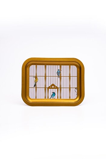 EVLE Ee161-t7 Bird Cage Patterned Rectangular Tray 23x31 Cm