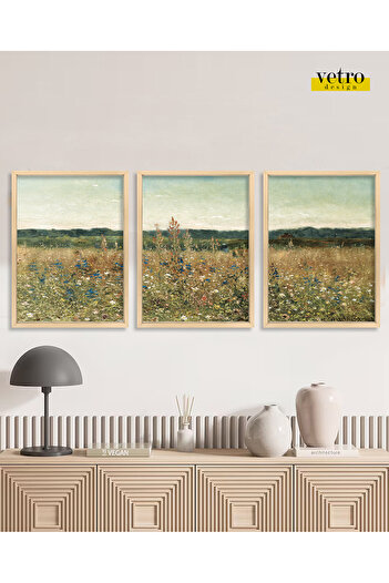 Vetro Design Yeşilin Huzuru Çerçeveli Tablo Set