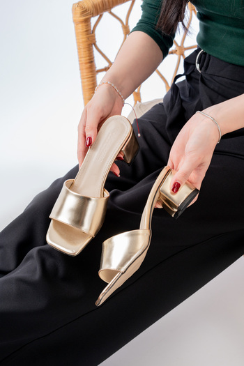 marinarosse Diodore Gold Women's Heeled Slippers