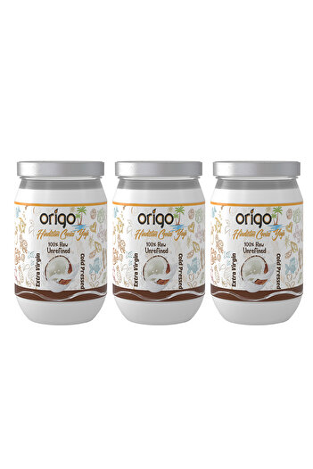 Origo 990ml Coconut Oil 3 Pieces X 330ml | |   Glass Jar | |   Food Grade | |   Cold Press