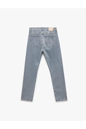 Koton Straight Fit Jean Trousers with Normal Waist Pocket Detail - Mark Jean