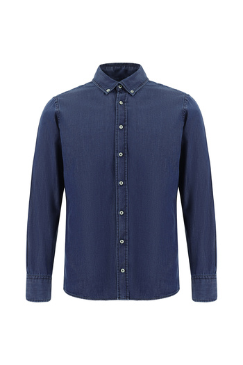 Abdullah Kiğılı Довгорукава сорочка Slim Fit з бавовняного деніму