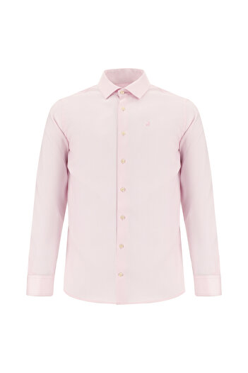 Abdullah Kiğılı Patterned Slim Fit Cotton Shirt - Long Sleeve