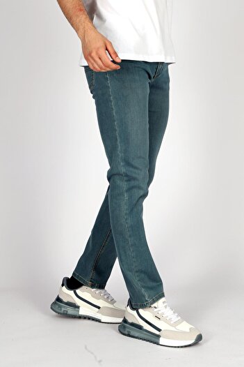 Lee Cooper Marco Normal Bel Dar Kesim Düz Paça Mavi Erkek Jean Pantolon
