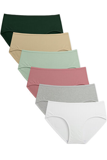 BEGATEKS High Waist Hipster Panties 6 Pack