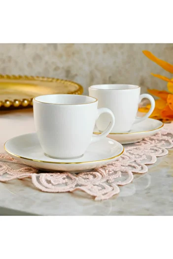 Aryıldız Alisa 4 Piece Turkish Coffee Cup Set for 2 People 90 ml