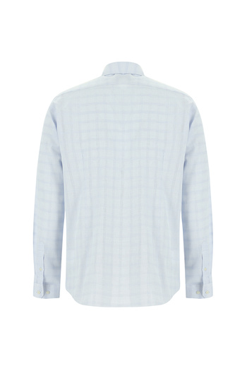 Abdullah Kiğılı Plaid Patterned Slim Fit Cotton Shirt - Long Sleeve