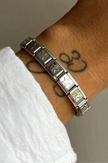 Takı Dükkanı Italian Nomination Tamtur Star Model Charm Steel Bracelet Scb33