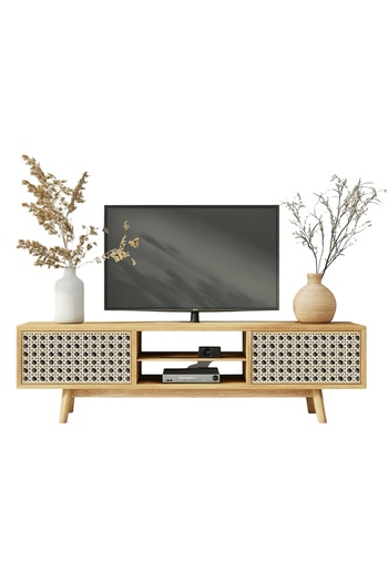 Bigaimaj Wicker Rattan Patterned Self Adhesive Laminated Cabinet, Dresser Covering Foil