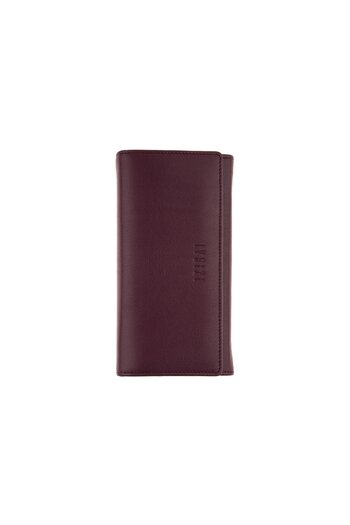 Deriderim Purple Genuine Leather Women's Wallet with Plenty of Card Holders and Id Sections